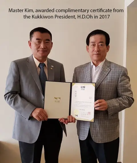 Award from the Kukkiwon President