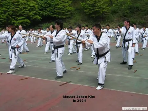 Master Kim practising Hapkido