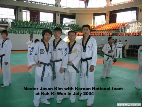 Master Kim with the Korean national team (men)